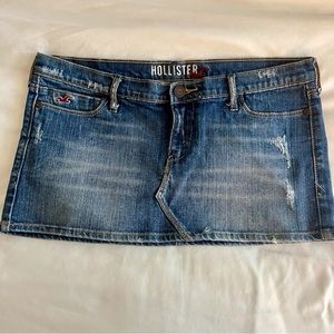*SOLD*JUNIORS HOLLISTER JEAN MINI SKIRT